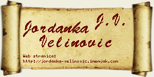 Jordanka Velinović vizit kartica